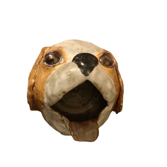 Collectible OOAK Artist-Made DOG POTTERY WALL DECOR Perfect Cond. EUC - Picture 3 of 11